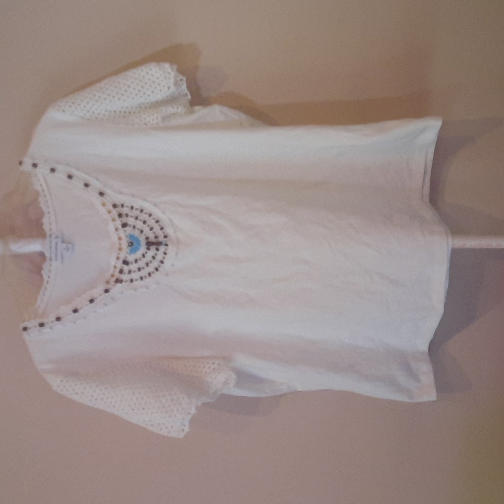 Susan Graver Beaded Blouse size XL